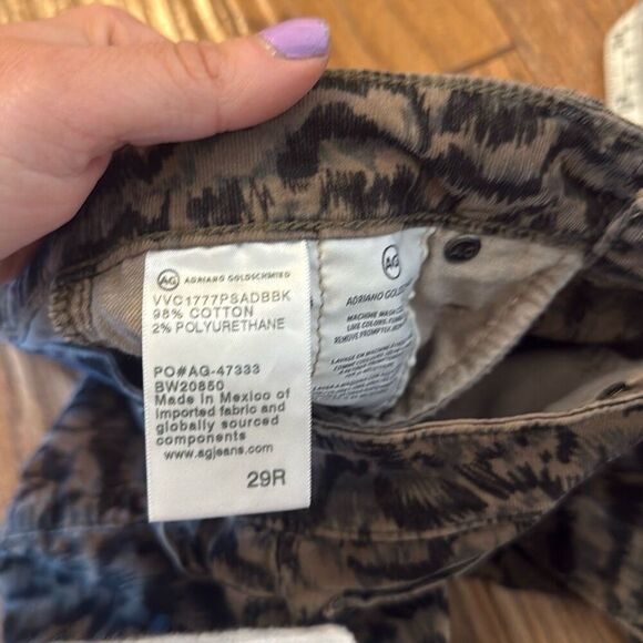 Ag Adriano Goldshmied the Farrah high rise velvet printed pant 29 - Picture 10 of 13